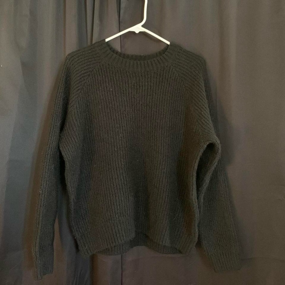black heavy sweater